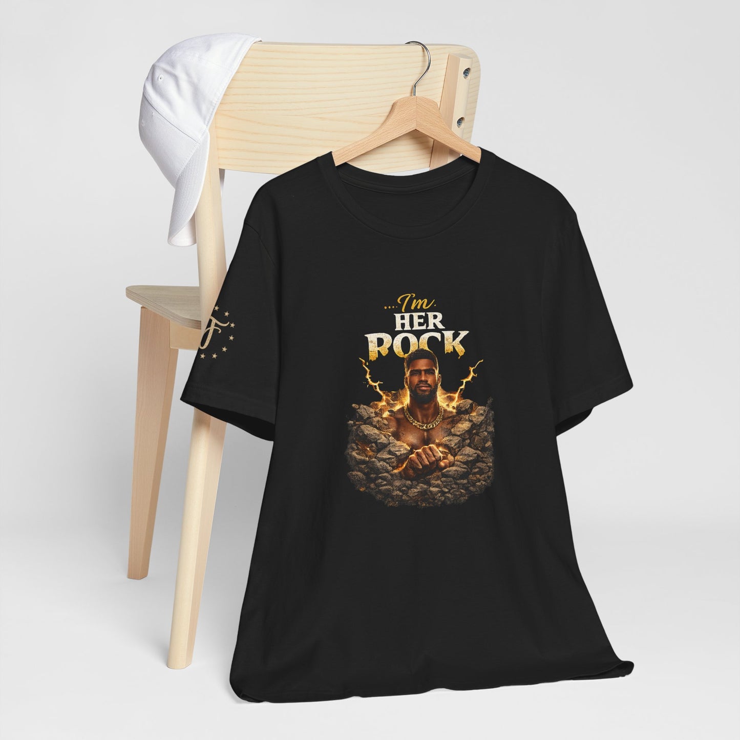 T-Shirt — "I'm Her Rock" Graphic Tee (Father’s Day, Romantic Gift)