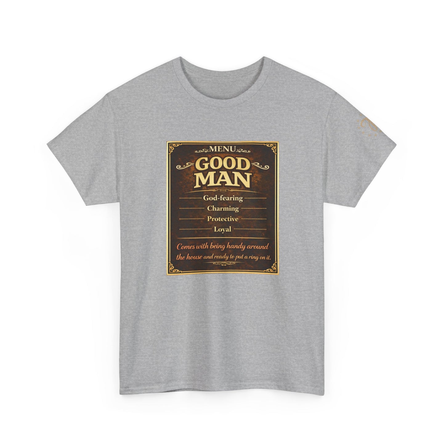 T‑Shirt — “Good Man” Vintage Plaque Design | Father’s Day, Dad Gift