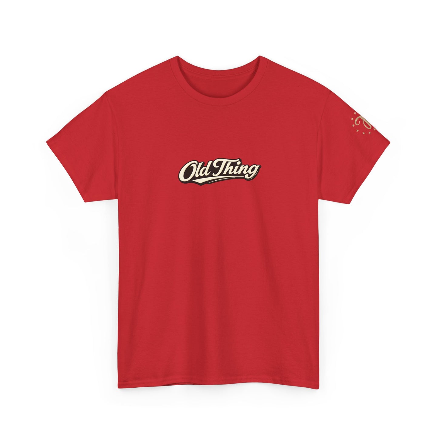 Old Thing Graphic Tee — Vintage Script Chest Logo T-Shirt