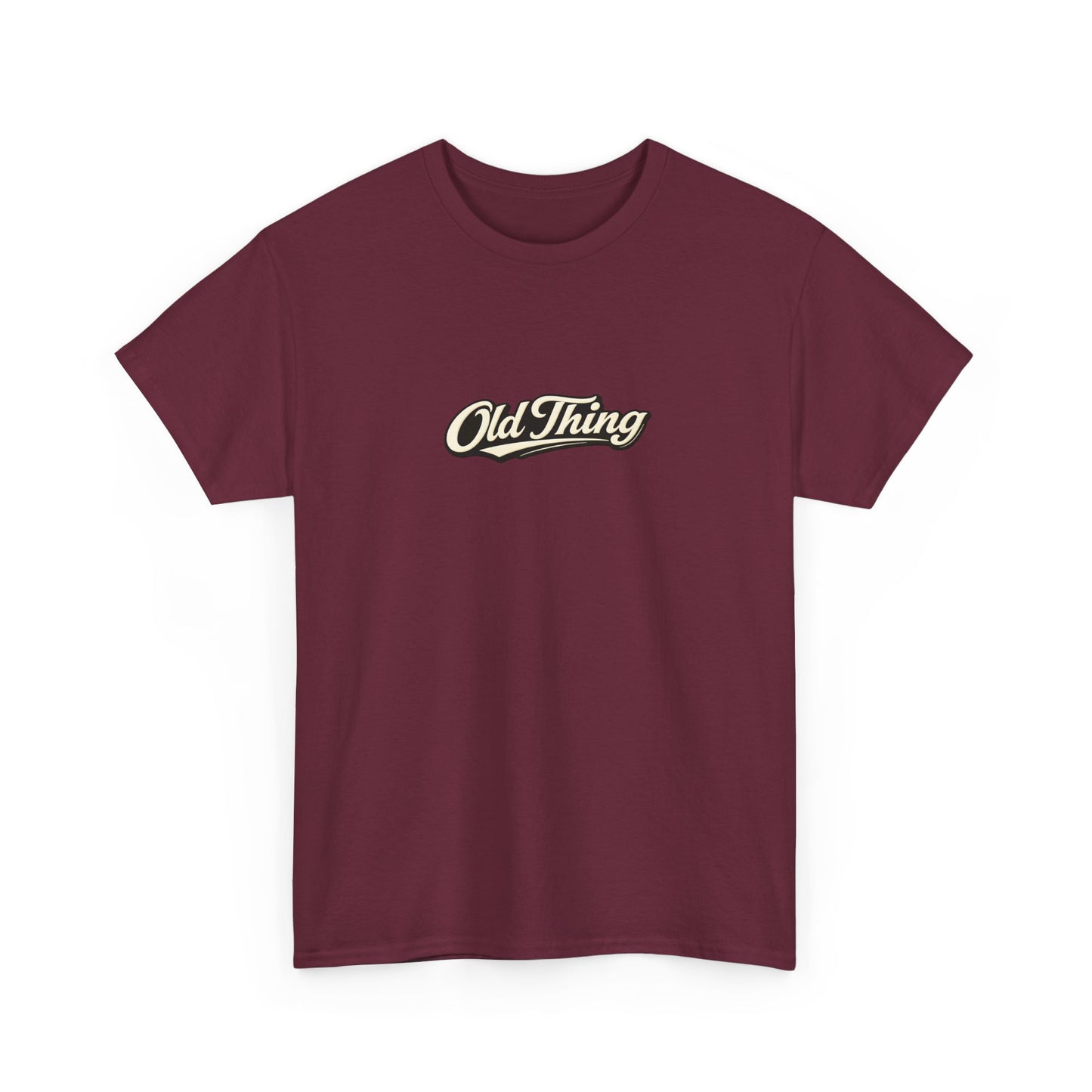 Old Thing Graphic Tee — Vintage Script Chest Logo T-Shirt