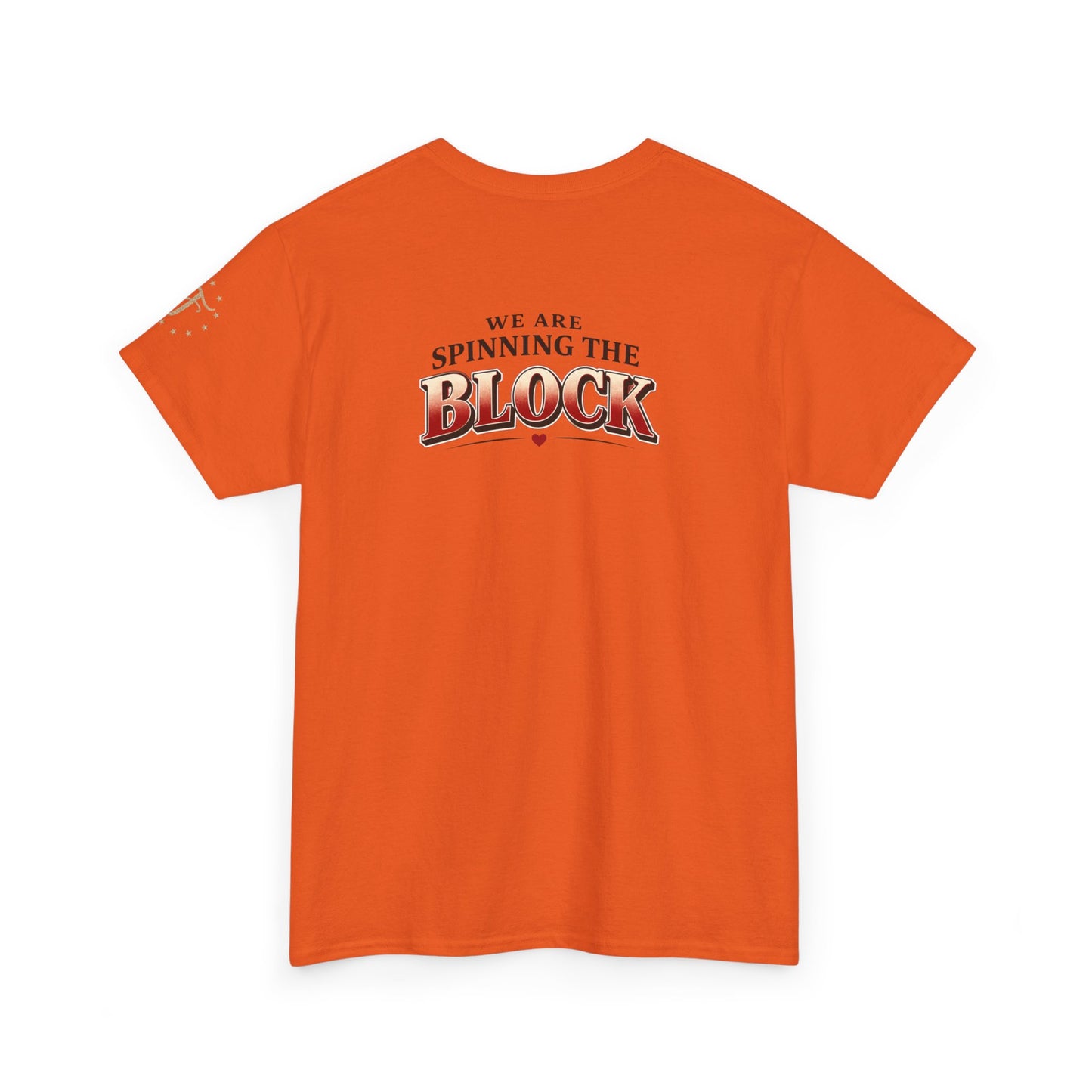 T-Shirt — "Old Thing" Retro Script Tee (We Are Spinning the Block)