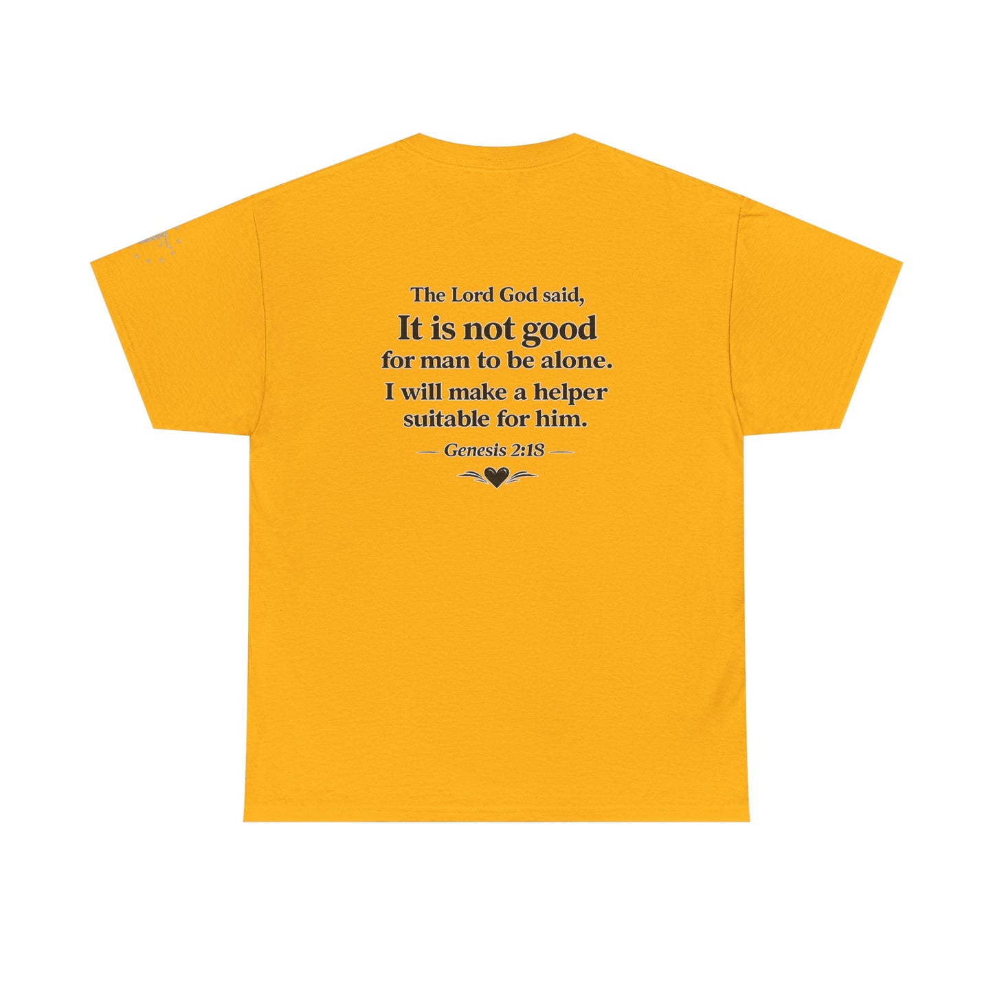 She's My Soulmate T-Shirt — 'It Is Not Good for Man to Be Alone' Genesis 2:18 Christian Tee