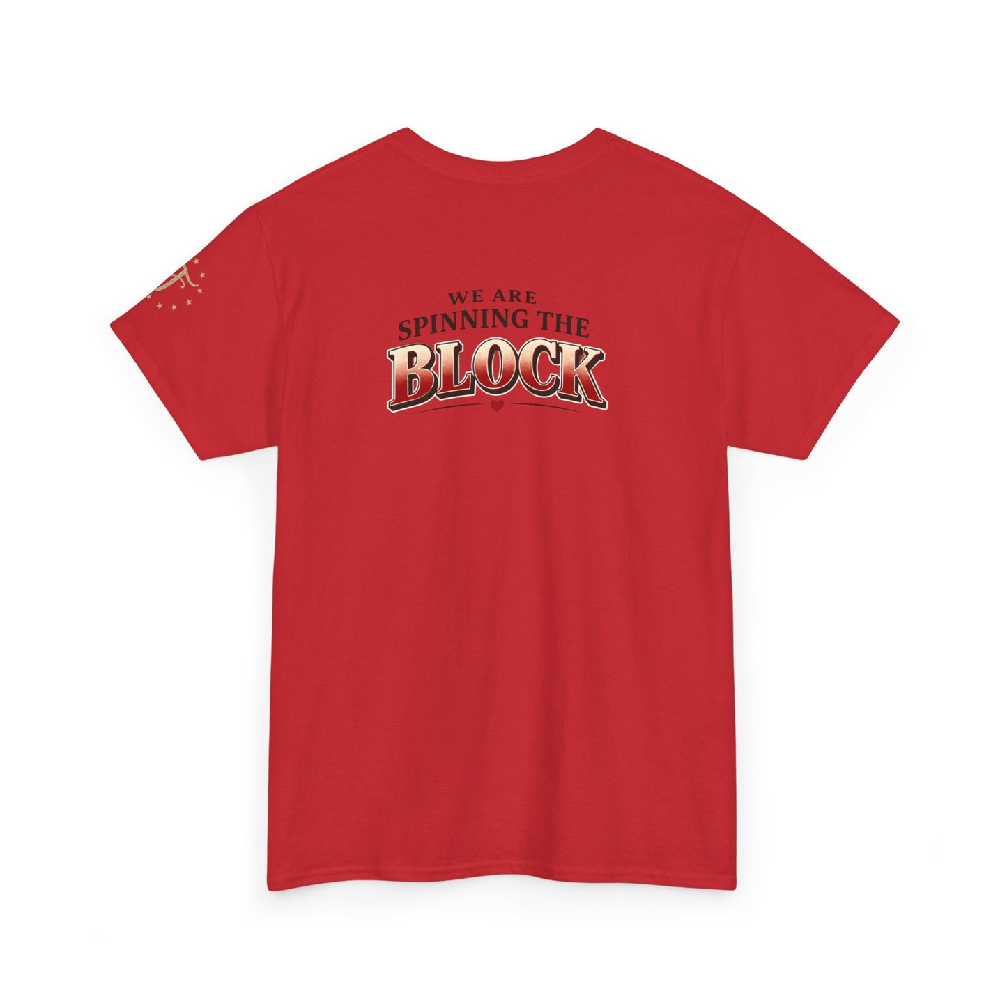 T-Shirt — "Old Thing" Retro Script Tee (We Are Spinning the Block)