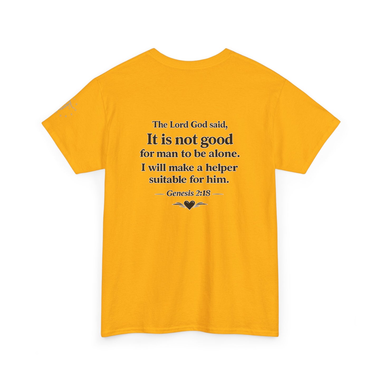 She's My Soulmate T-Shirt — 'It Is Not Good for Man to Be Alone' Genesis 2:18 Christian Tee