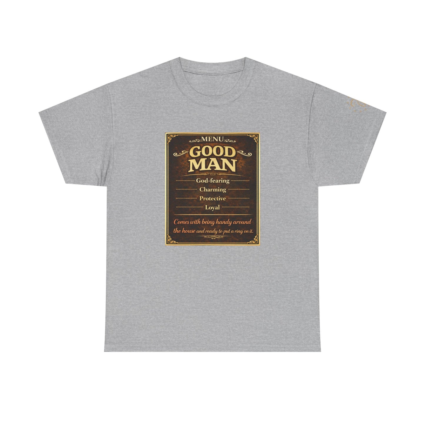 T‑Shirt — “Good Man” Vintage Plaque Design | Father’s Day, Dad Gift