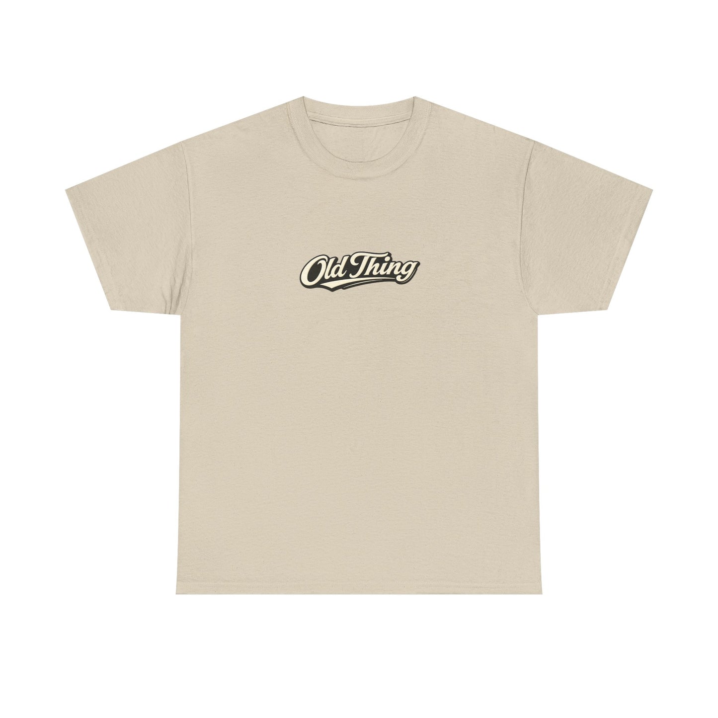 Old Thing Graphic Tee — Vintage Script Chest Logo T-Shirt