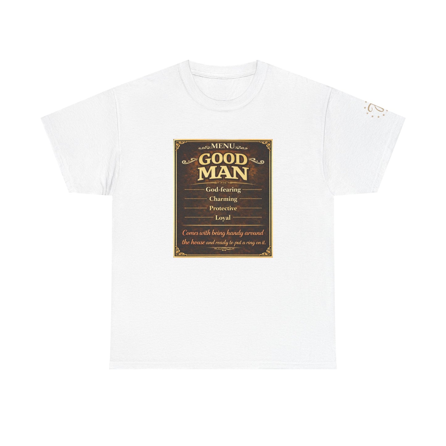 T‑Shirt — “Good Man” Vintage Plaque Design | Father’s Day, Dad Gift