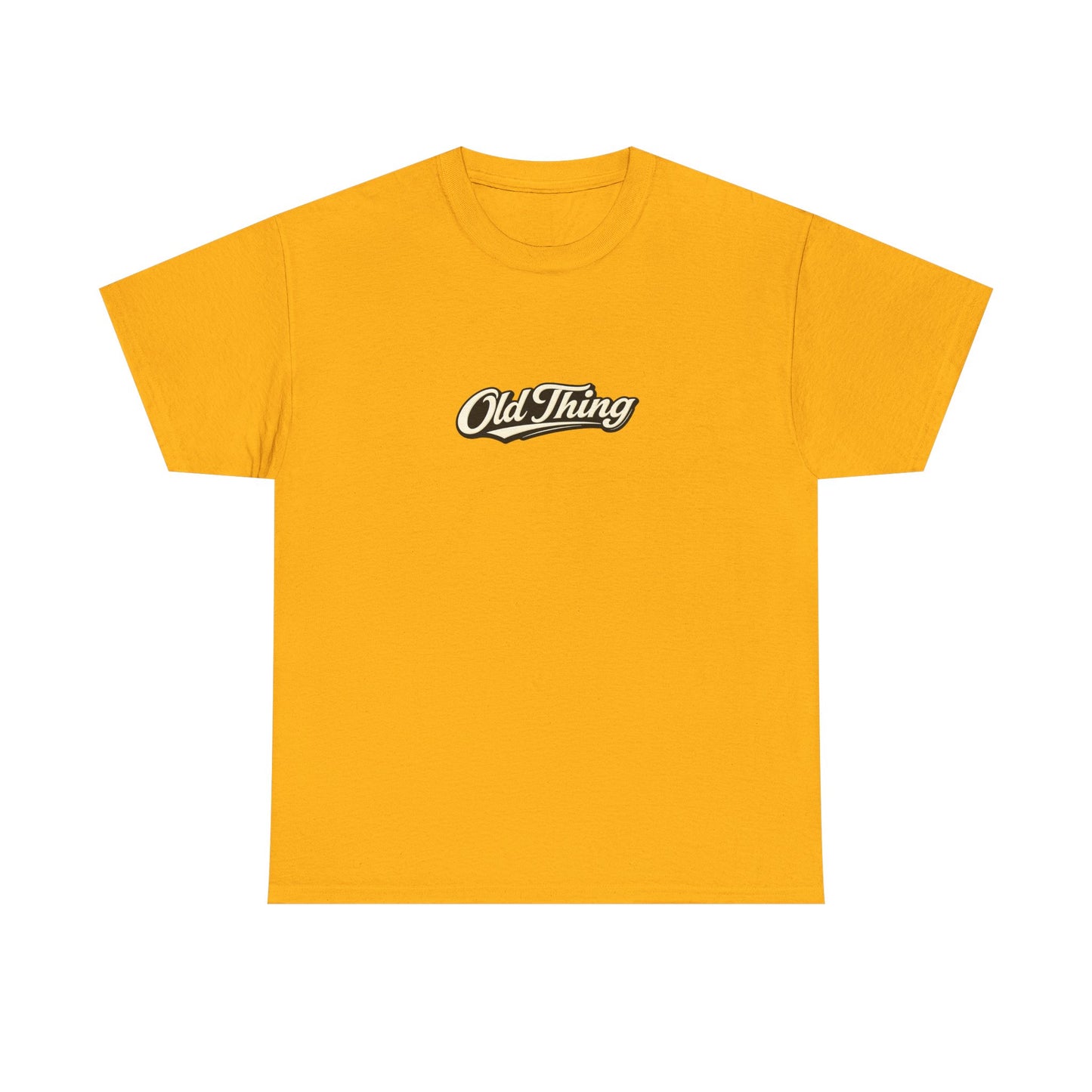 Old Thing Graphic Tee — Vintage Script Chest Logo T-Shirt