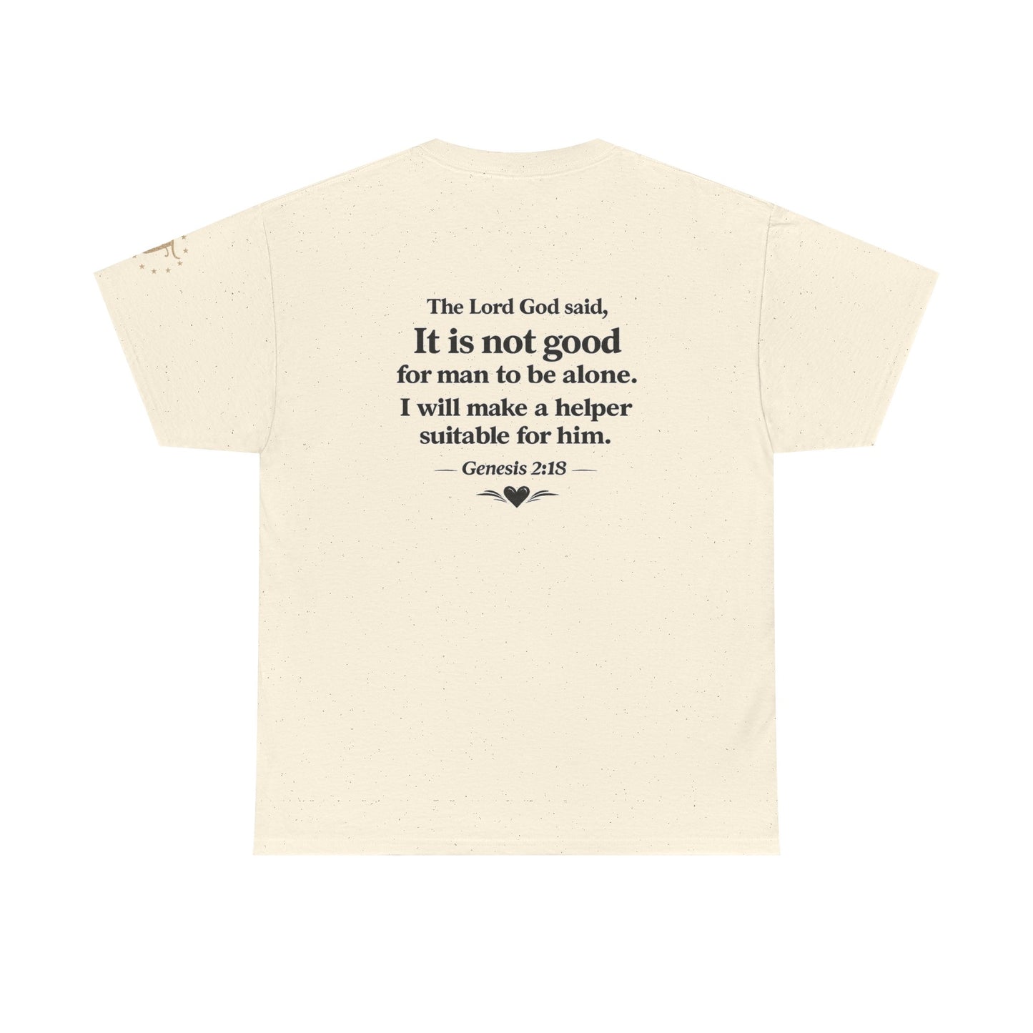 She's My Soulmate T-Shirt — 'It Is Not Good for Man to Be Alone' Genesis 2:18 Christian Tee