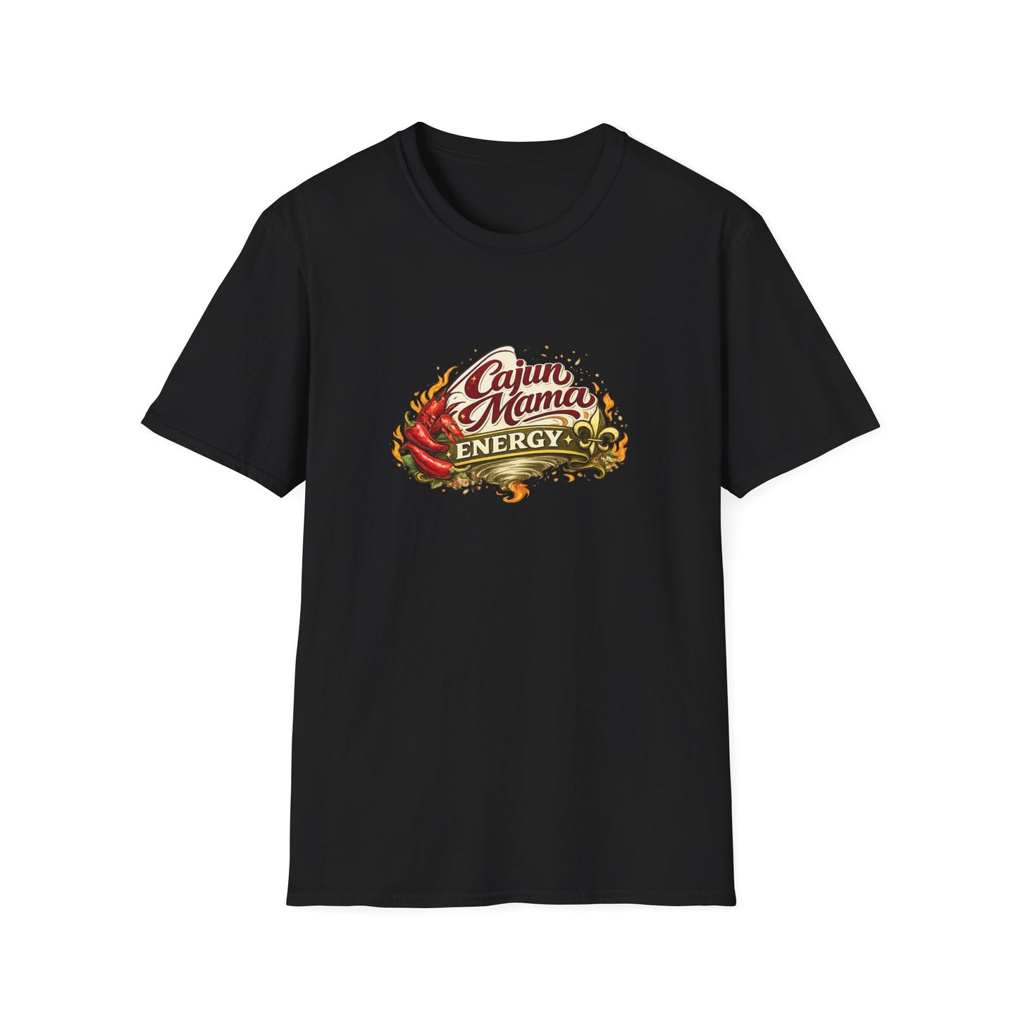 Cajun Mama Energy T-Shirt — Spicy Louisiana Pride Graphic Tee