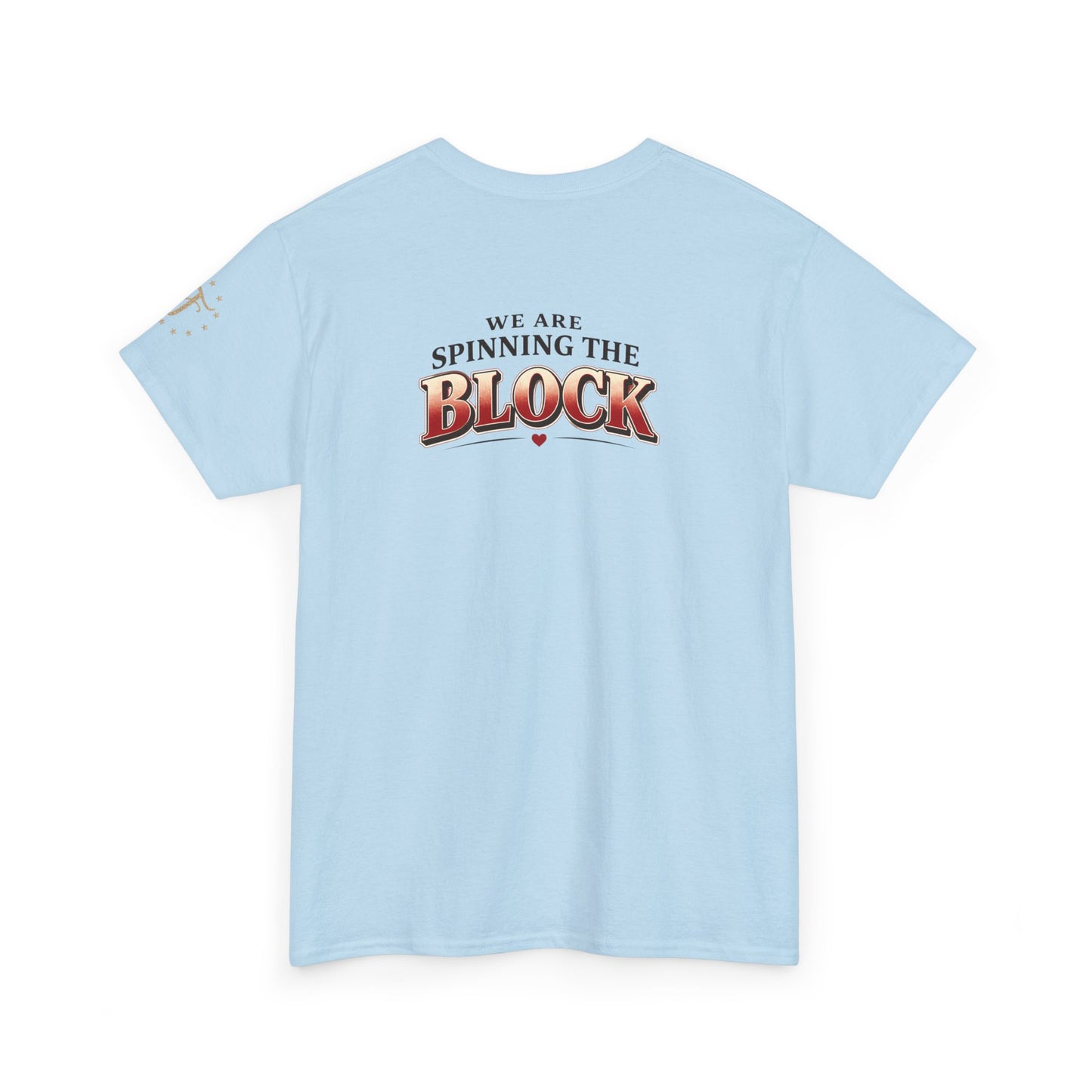 T-Shirt — "Old Thing" Retro Script Tee (We Are Spinning the Block)