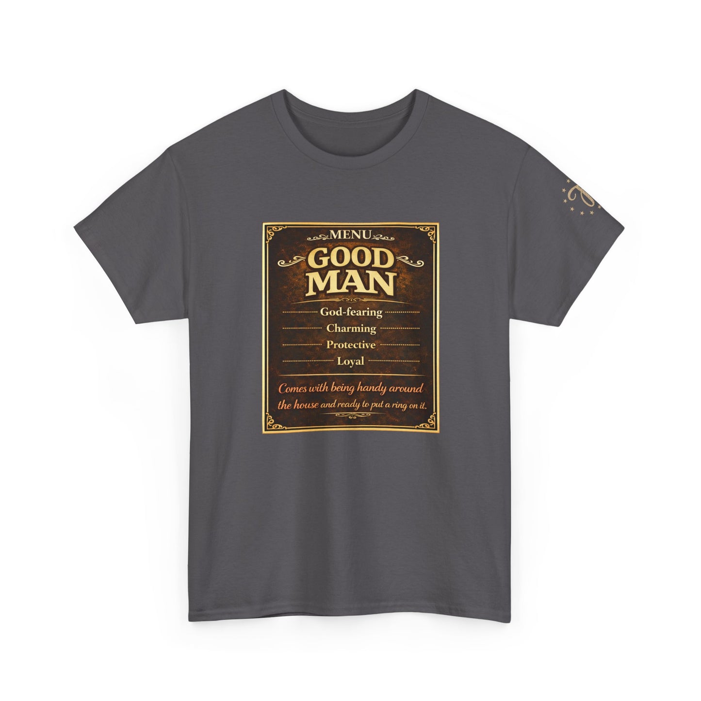 T‑Shirt — “Good Man” Vintage Plaque Design | Father’s Day, Dad Gift