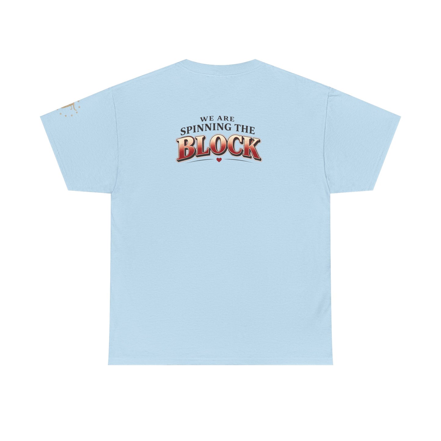 T-Shirt — "Old Thing" Retro Script Tee (We Are Spinning the Block)