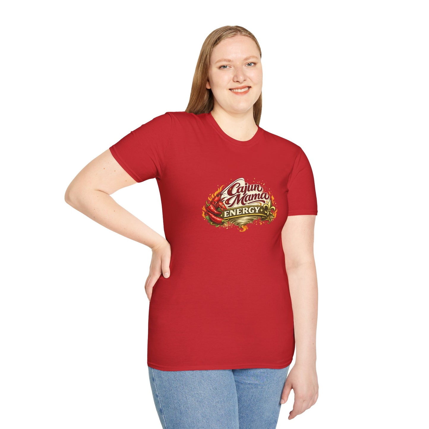 Cajun Mama Energy T-Shirt — Spicy Louisiana Pride Graphic Tee