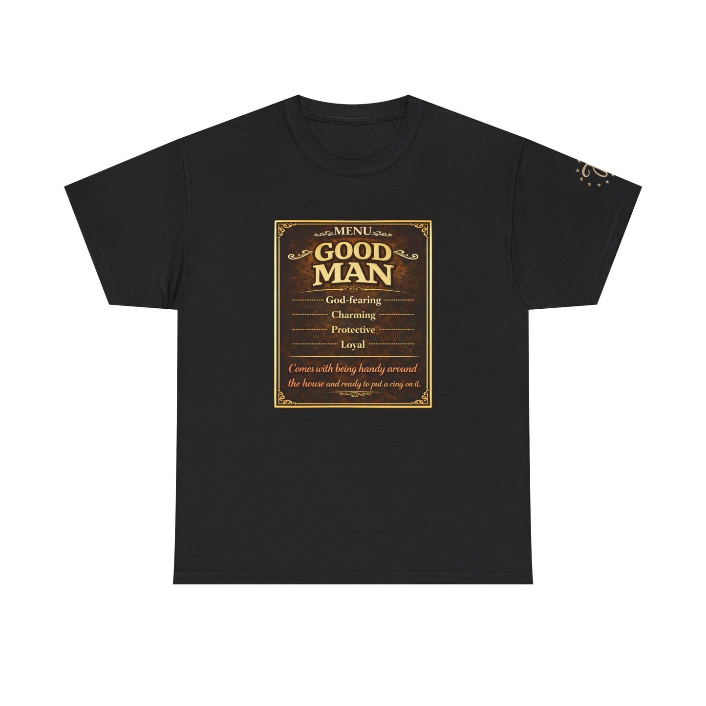 T‑Shirt — “Good Man” Vintage Plaque Design | Father’s Day, Dad Gift