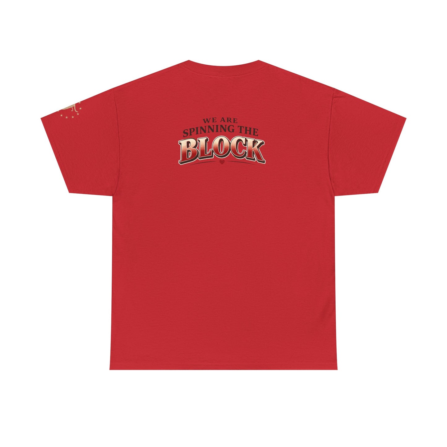 T-Shirt — "Old Thing" Retro Script Tee (We Are Spinning the Block)