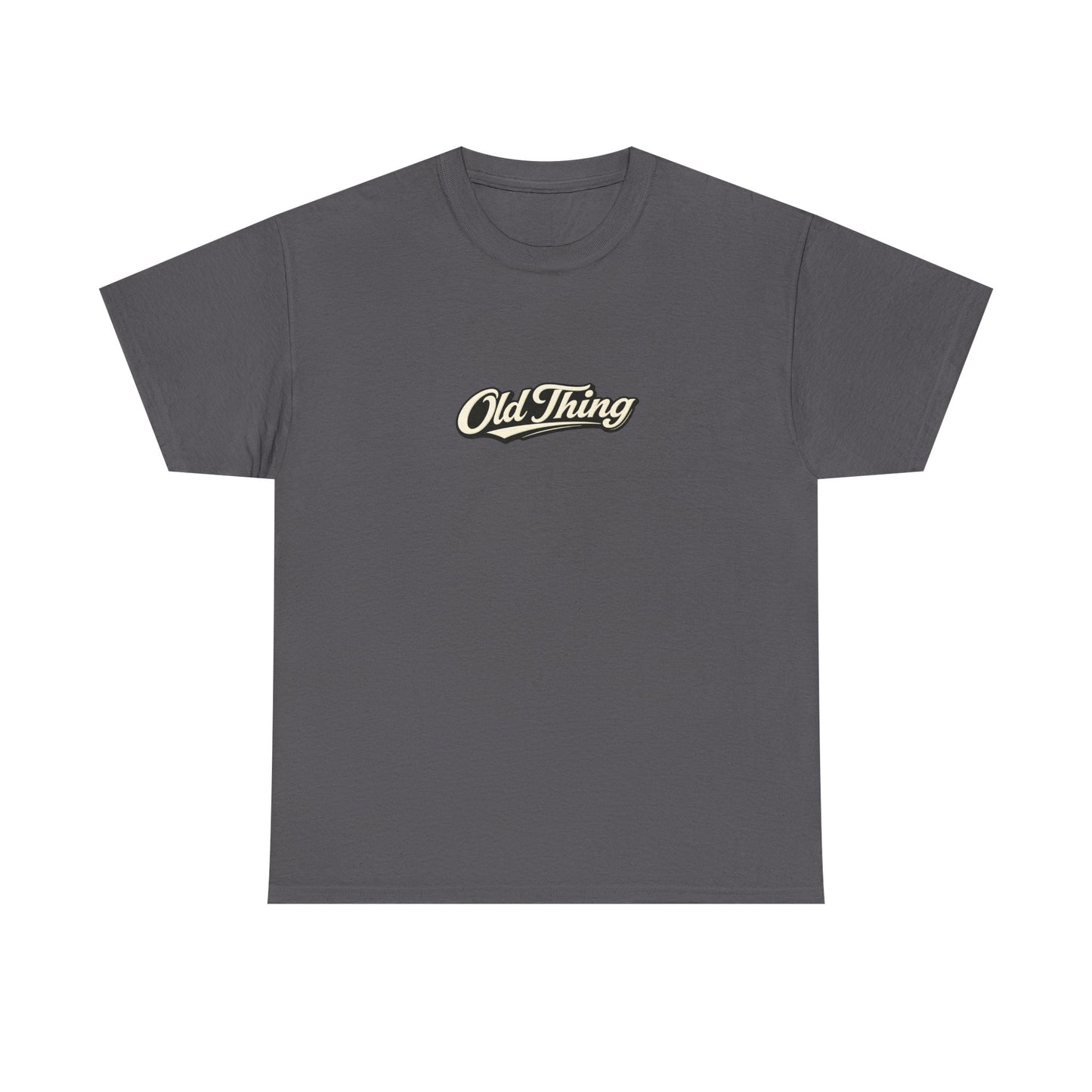 Old Thing Graphic Tee — Vintage Script Chest Logo T-Shirt