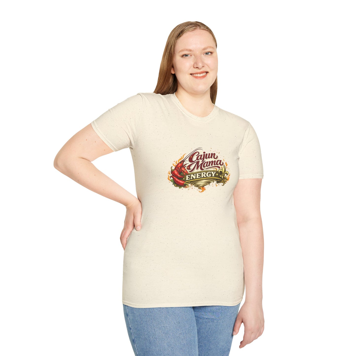 Cajun Mama Energy T-Shirt — Spicy Louisiana Pride Graphic Tee