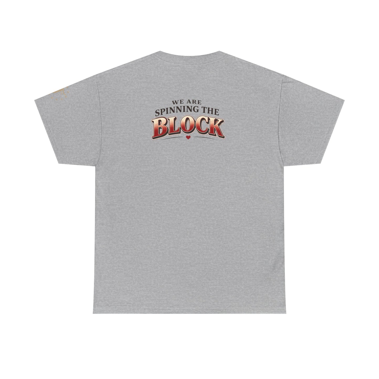 T-Shirt — "Old Thing" Retro Script Tee (We Are Spinning the Block)