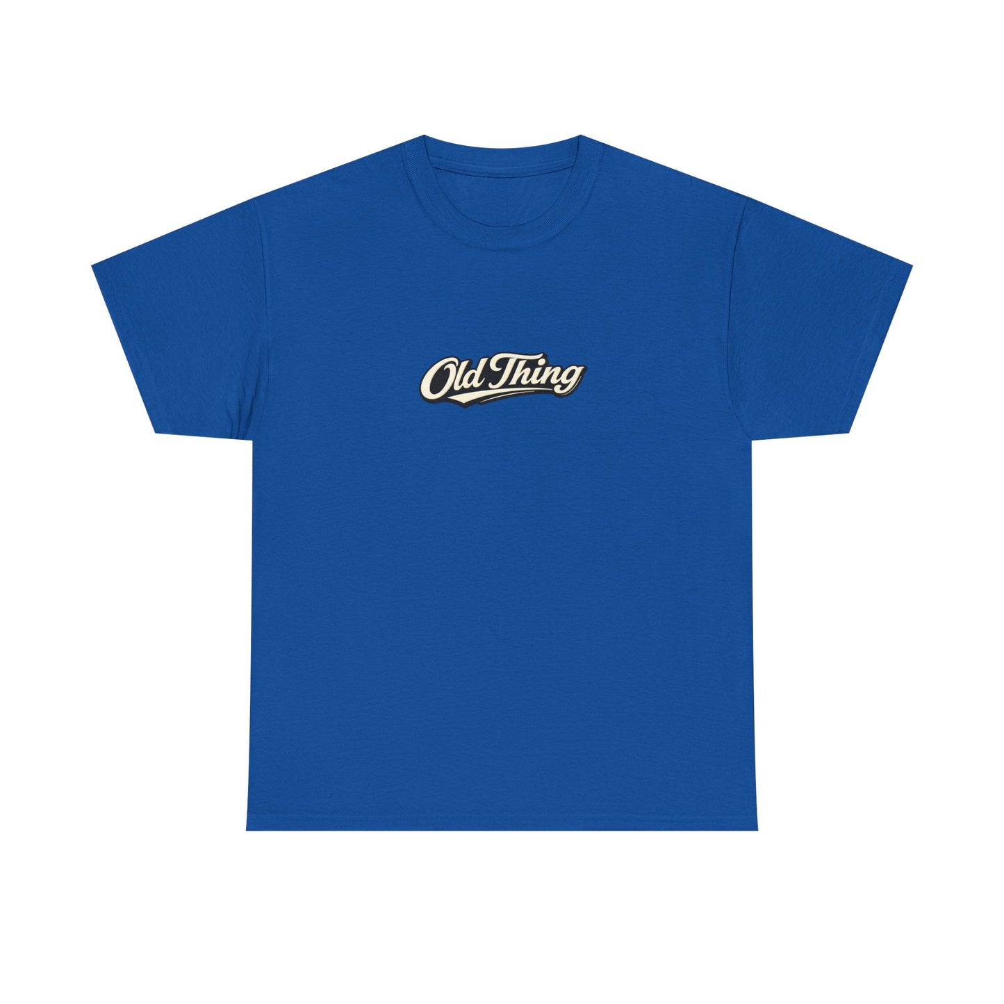 Old Thing Graphic Tee — Vintage Script Chest Logo T-Shirt