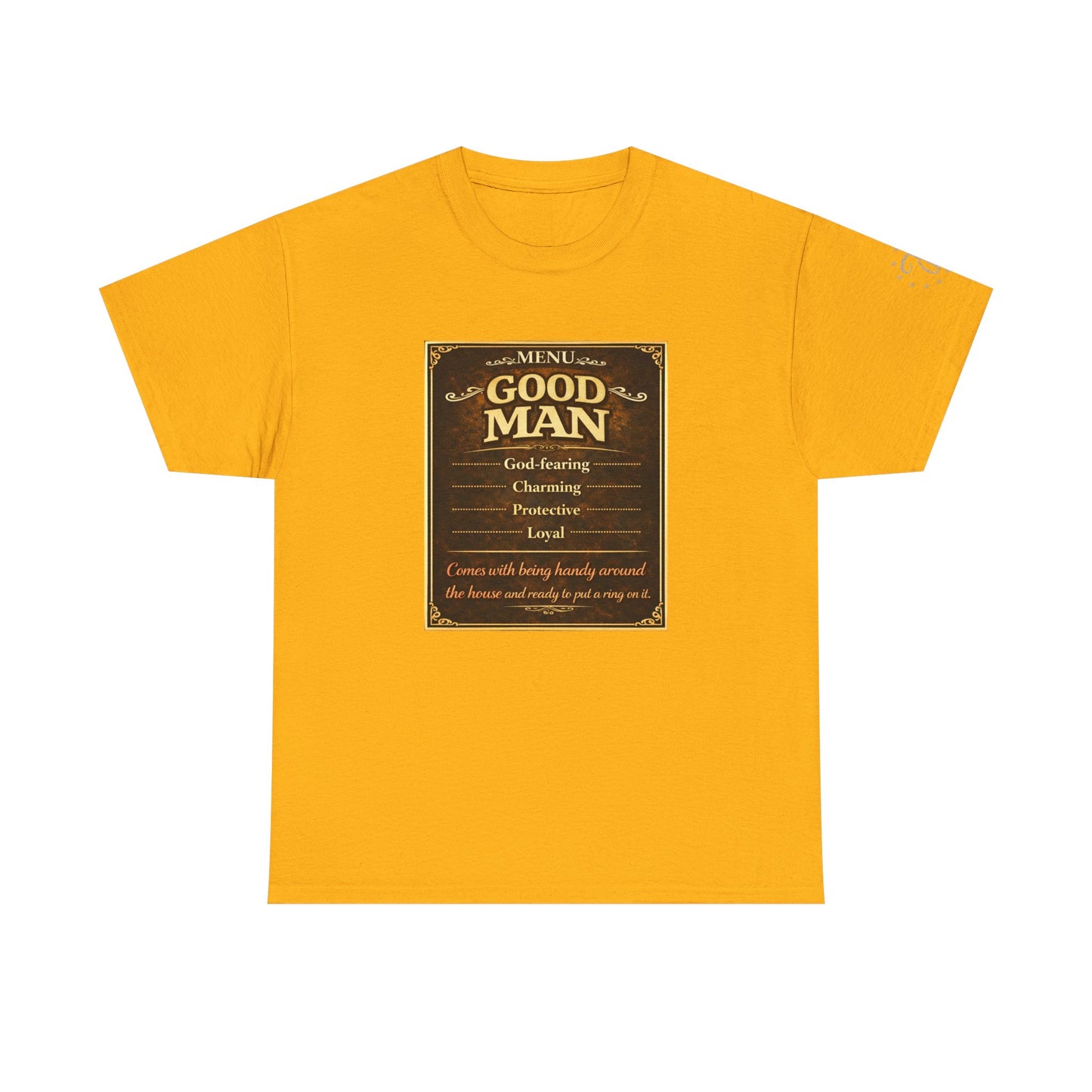 T‑Shirt — “Good Man” Vintage Plaque Design | Father’s Day, Dad Gift