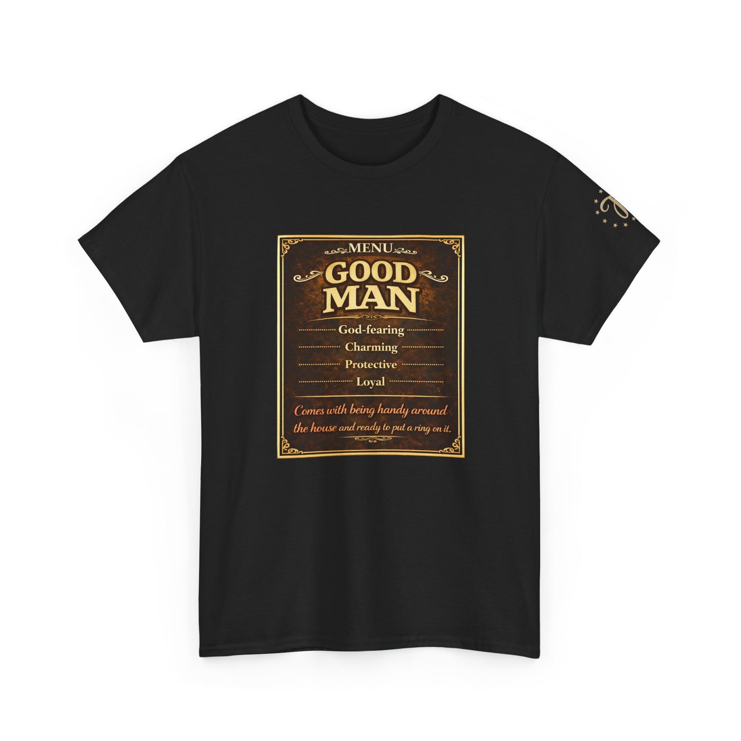 T‑Shirt — “Good Man” Vintage Plaque Design | Father’s Day, Dad Gift