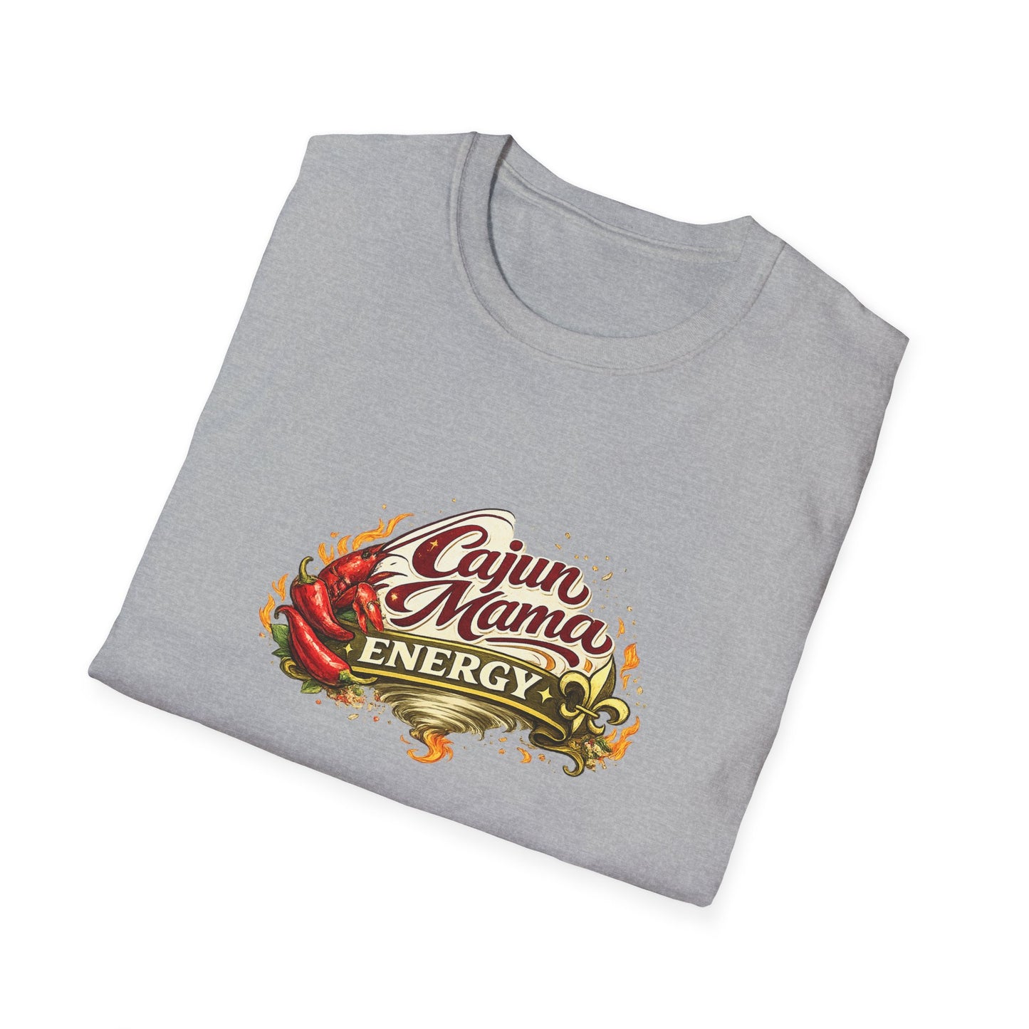 Cajun Mama Energy T-Shirt — Spicy Louisiana Pride Graphic Tee
