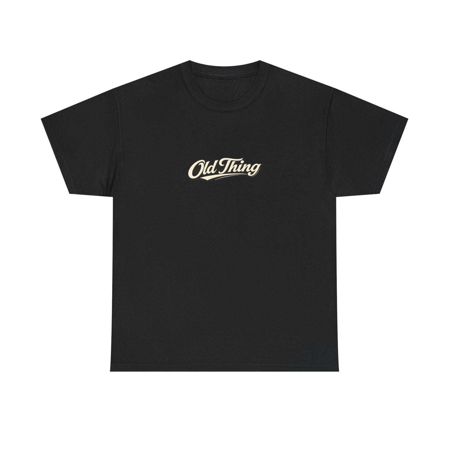 Old Thing Graphic Tee — Vintage Script Chest Logo T-Shirt