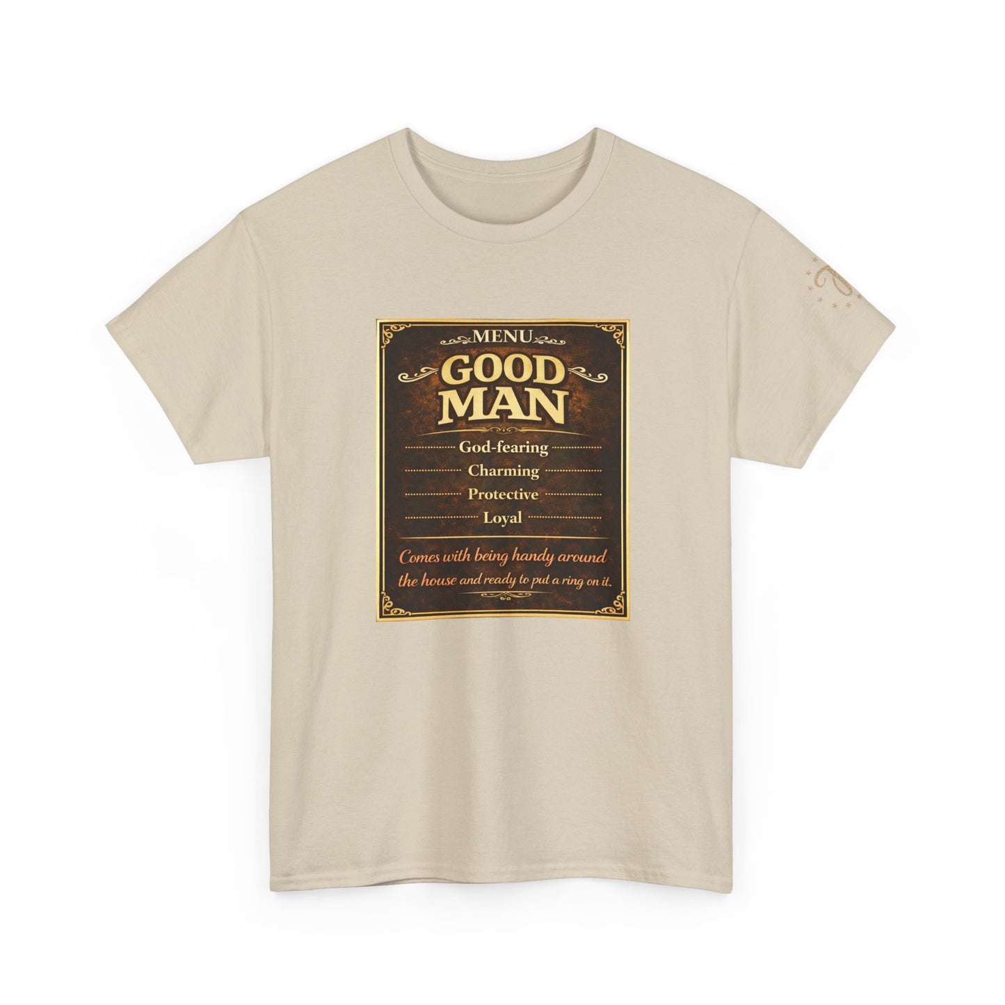 T‑Shirt — “Good Man” Vintage Plaque Design | Father’s Day, Dad Gift