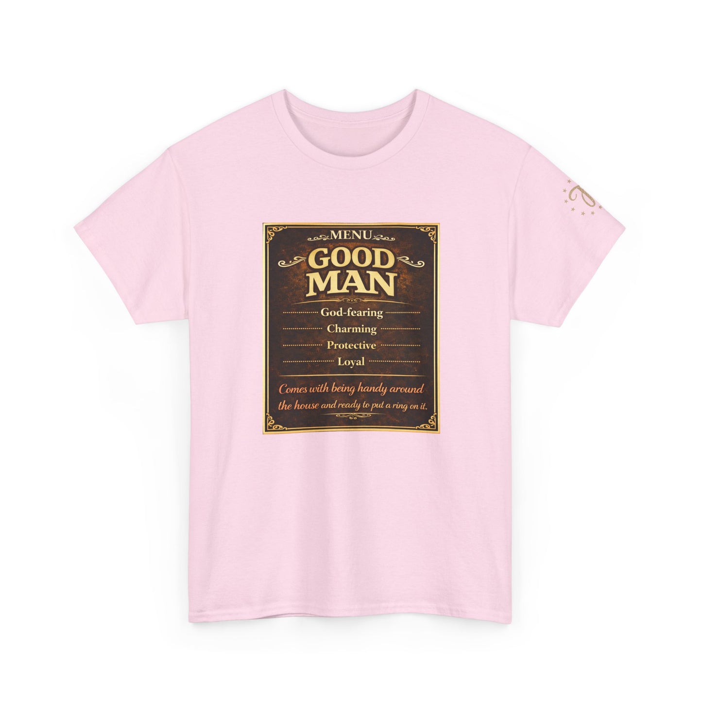 T‑Shirt — “Good Man” Vintage Plaque Design | Father’s Day, Dad Gift