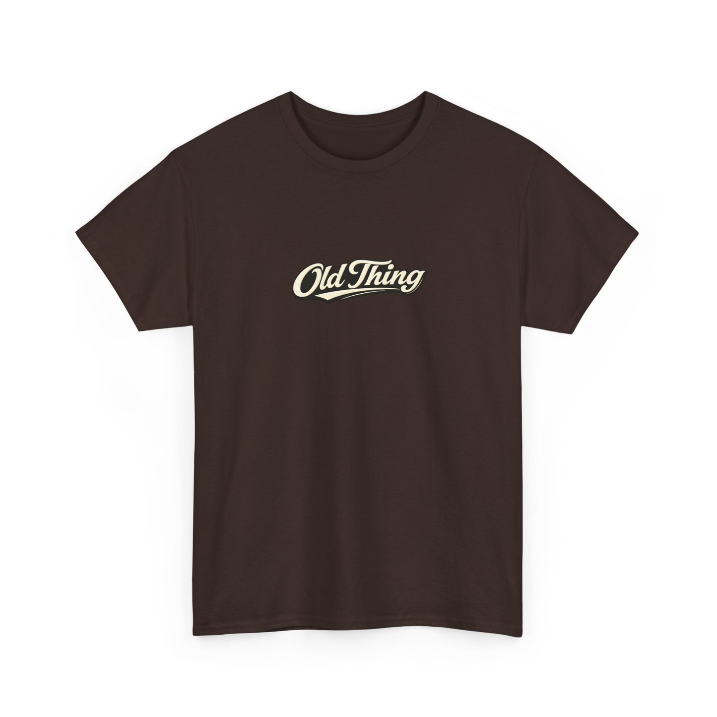 Old Thing Graphic Tee — Vintage Script Chest Logo T-Shirt