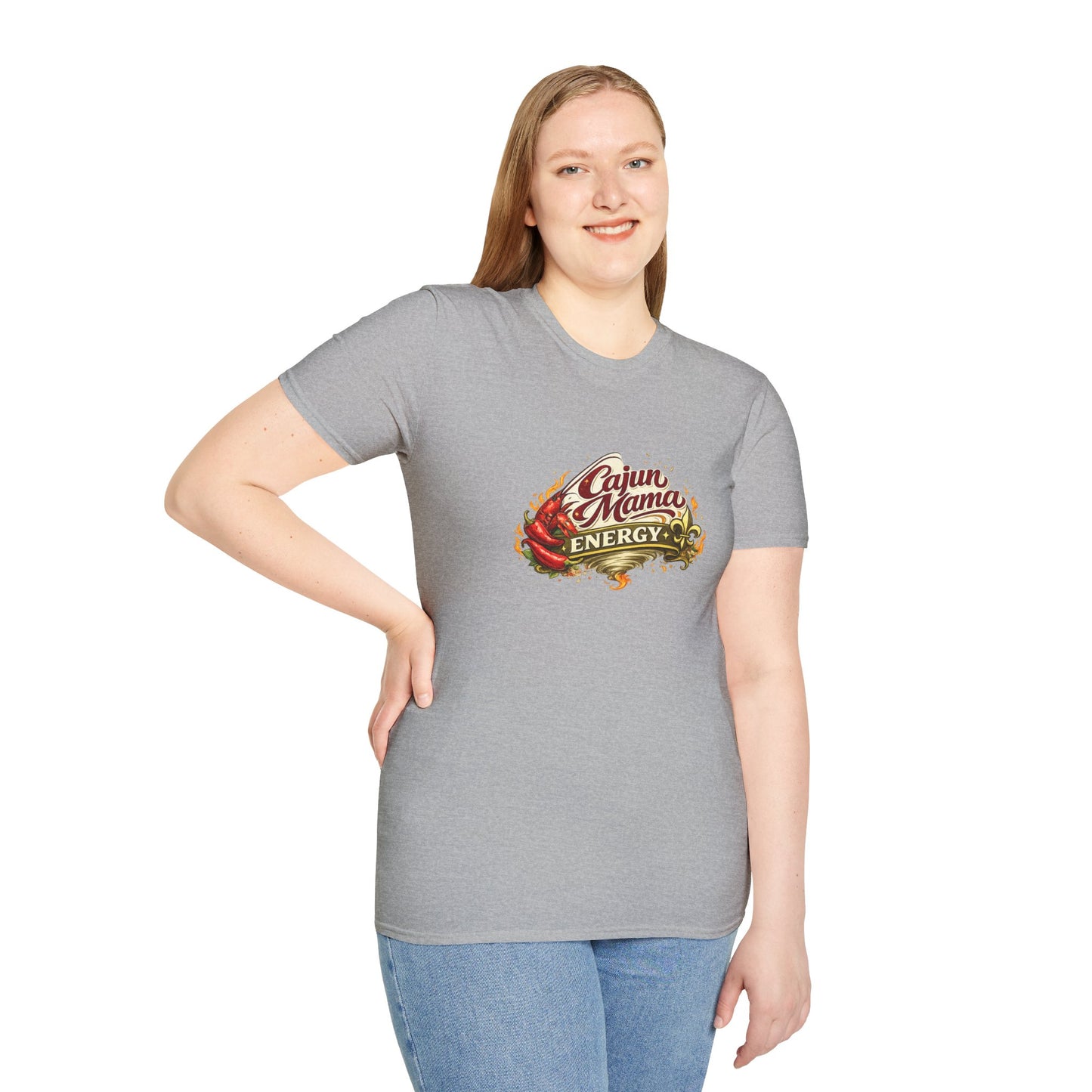 Cajun Mama Energy T-Shirt — Spicy Louisiana Pride Graphic Tee