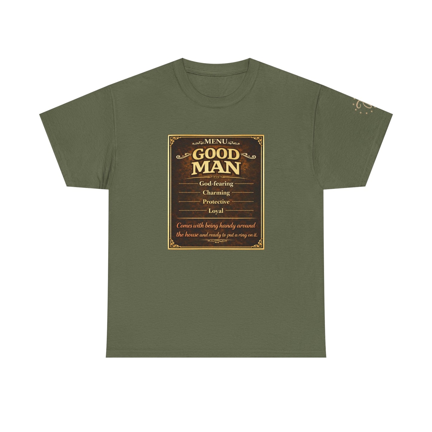 T‑Shirt — “Good Man” Vintage Plaque Design | Father’s Day, Dad Gift