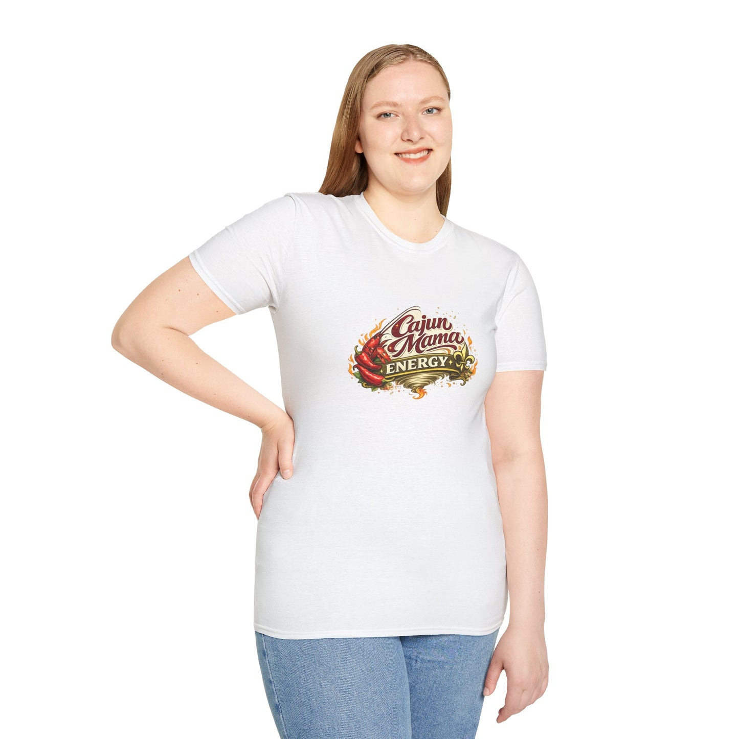 Cajun Mama Energy T-Shirt — Spicy Louisiana Pride Graphic Tee