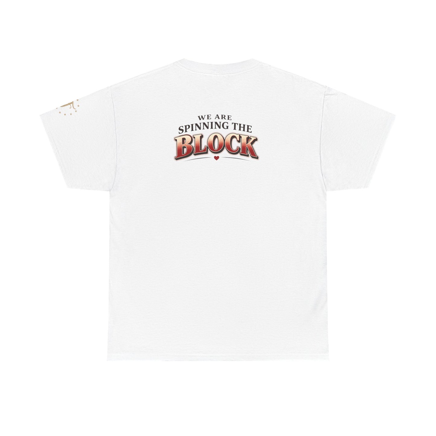 T-Shirt — "Old Thing" Retro Script Tee (We Are Spinning the Block)