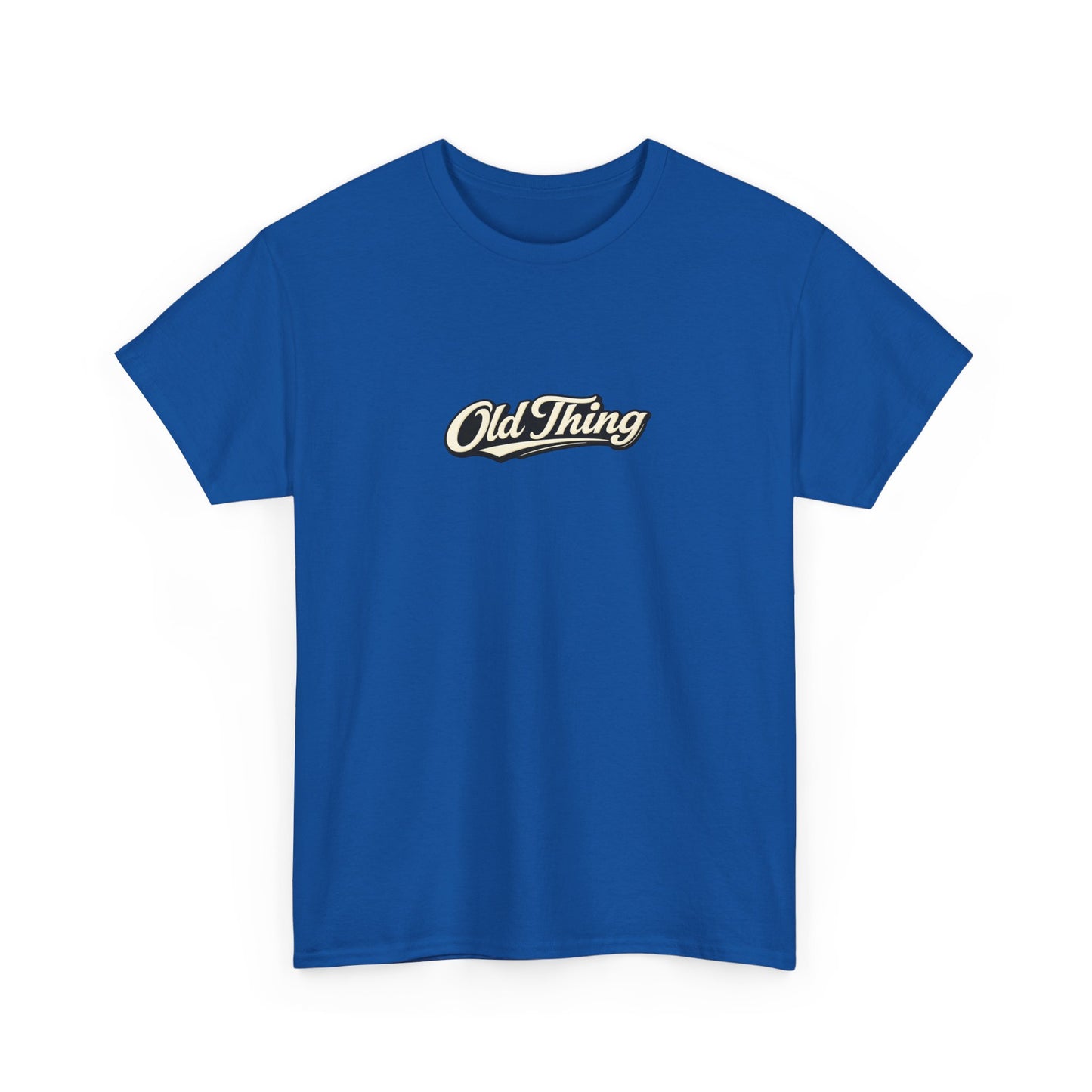 Old Thing Graphic Tee — Vintage Script Chest Logo T-Shirt