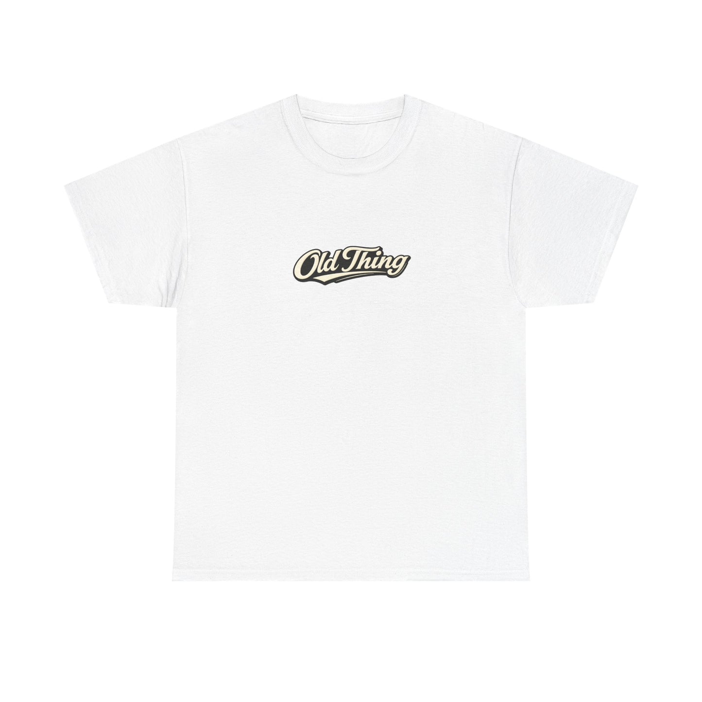 Old Thing Graphic Tee — Vintage Script Chest Logo T-Shirt