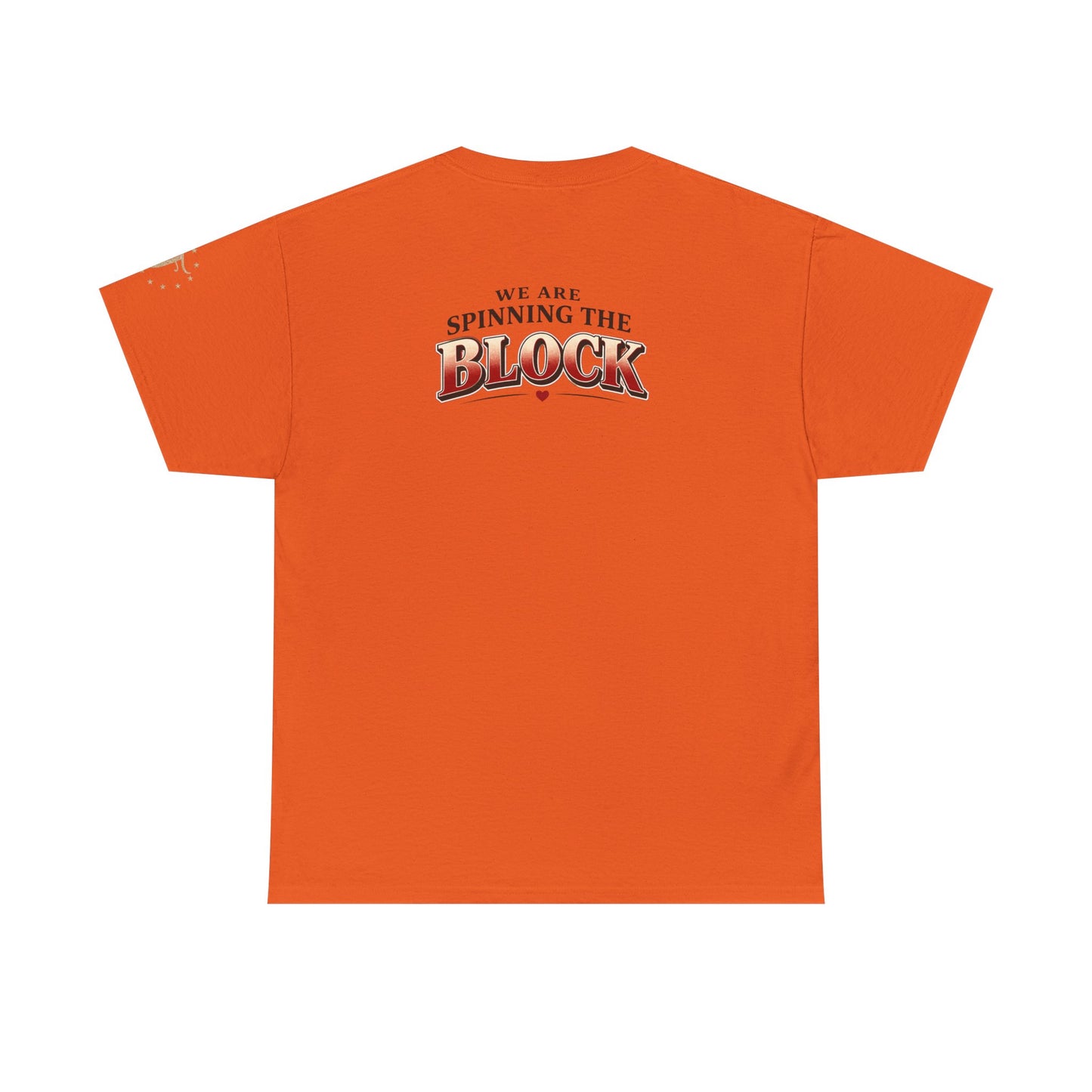 T-Shirt — "Old Thing" Retro Script Tee (We Are Spinning the Block)