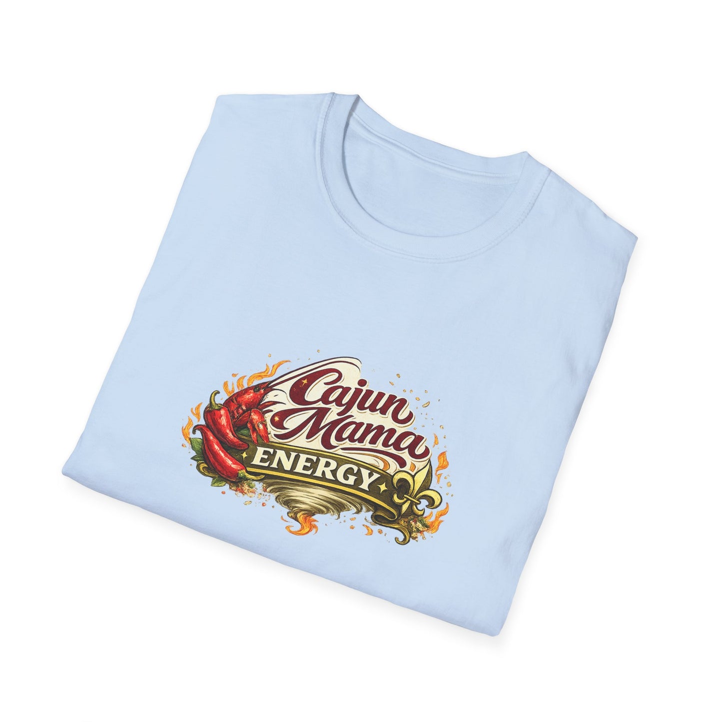 Cajun Mama Energy T-Shirt — Spicy Louisiana Pride Graphic Tee