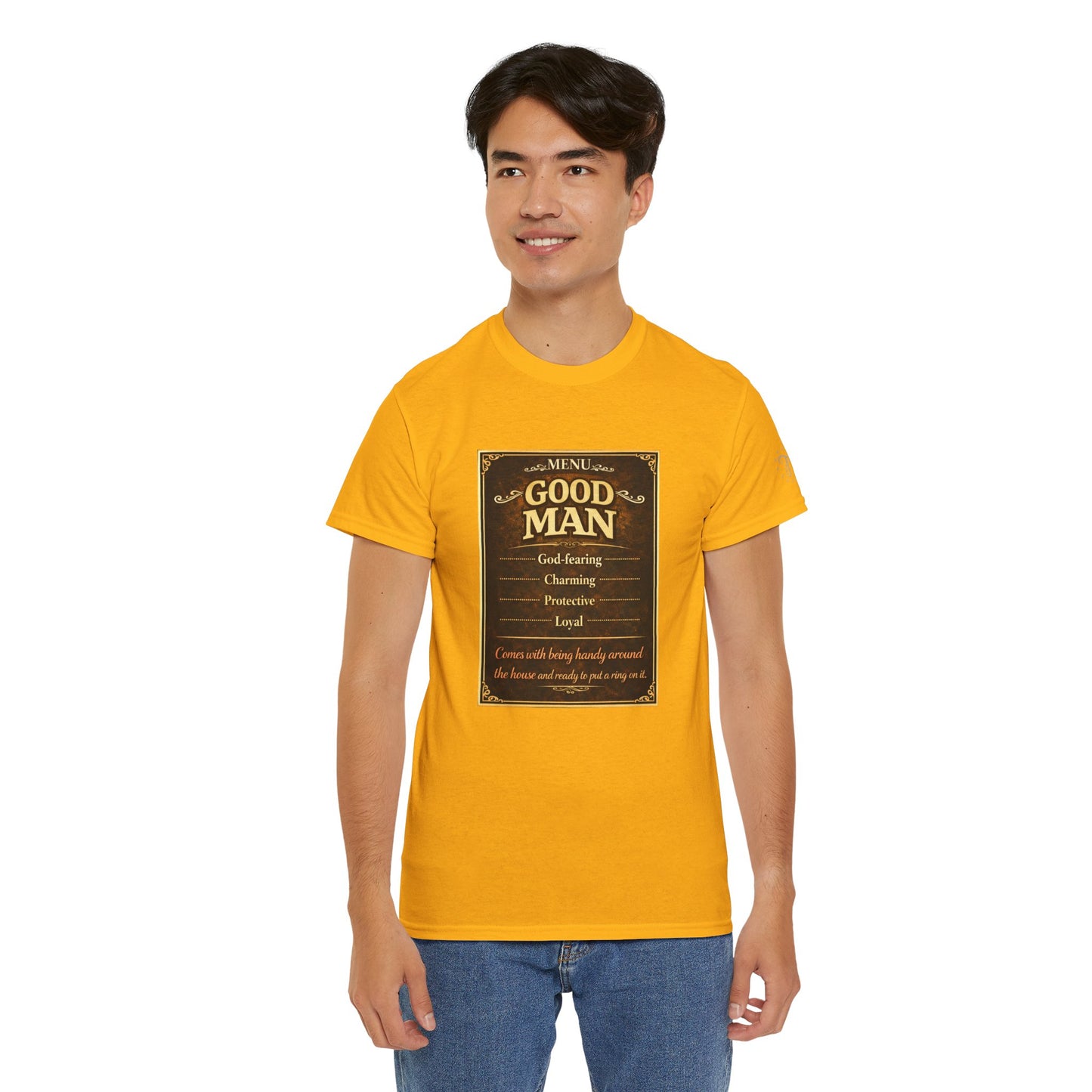 T‑Shirt — “Good Man” Vintage Plaque Design | Father’s Day, Dad Gift