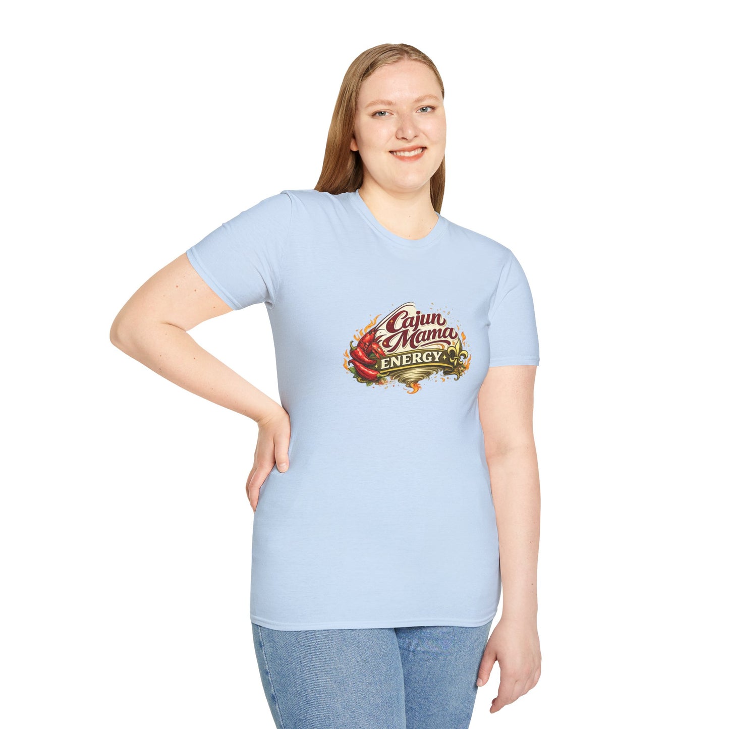 Cajun Mama Energy T-Shirt — Spicy Louisiana Pride Graphic Tee