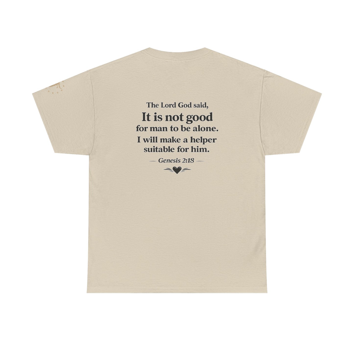 She's My Soulmate T-Shirt — 'It Is Not Good for Man to Be Alone' Genesis 2:18 Christian Tee