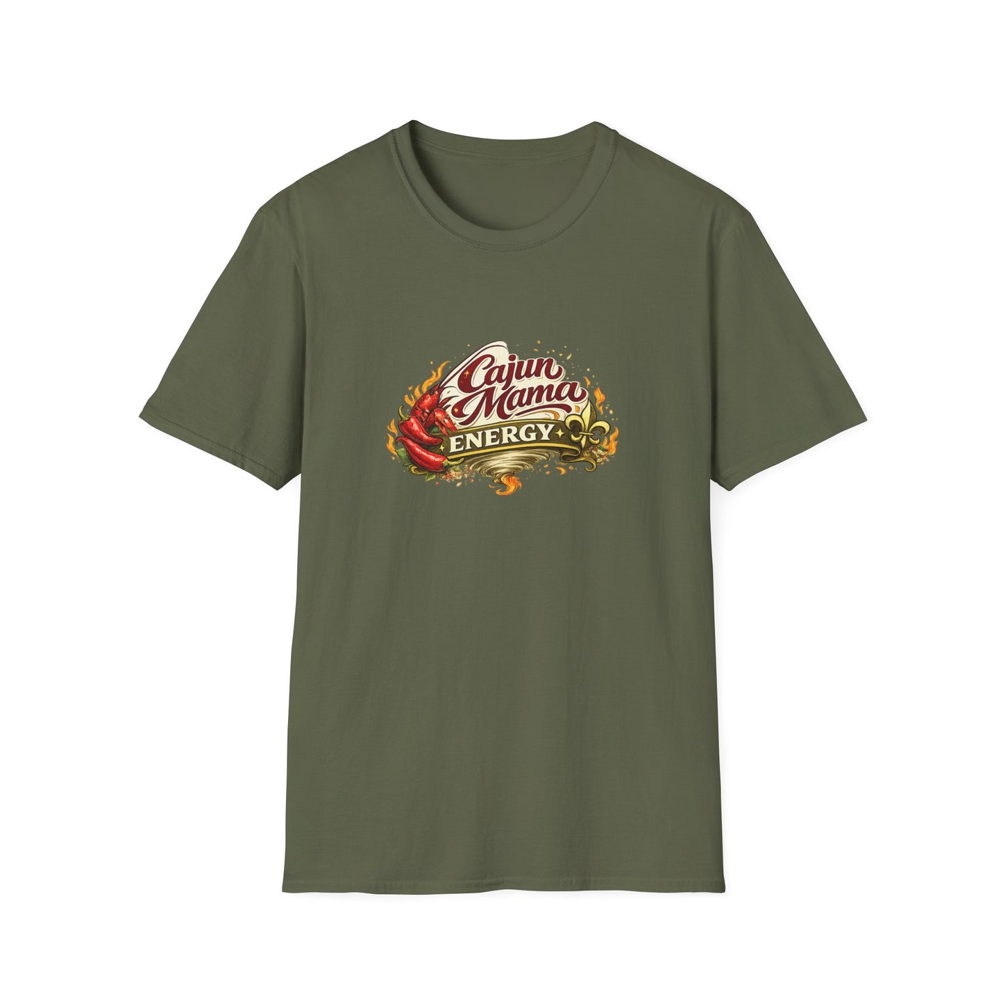 Cajun Mama Energy T-Shirt — Spicy Louisiana Pride Graphic Tee