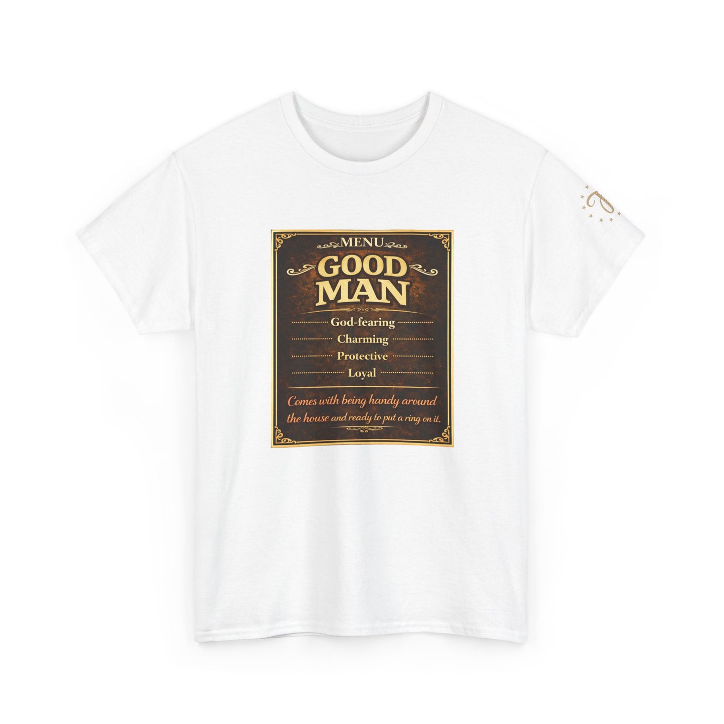 T‑Shirt — “Good Man” Vintage Plaque Design | Father’s Day, Dad Gift