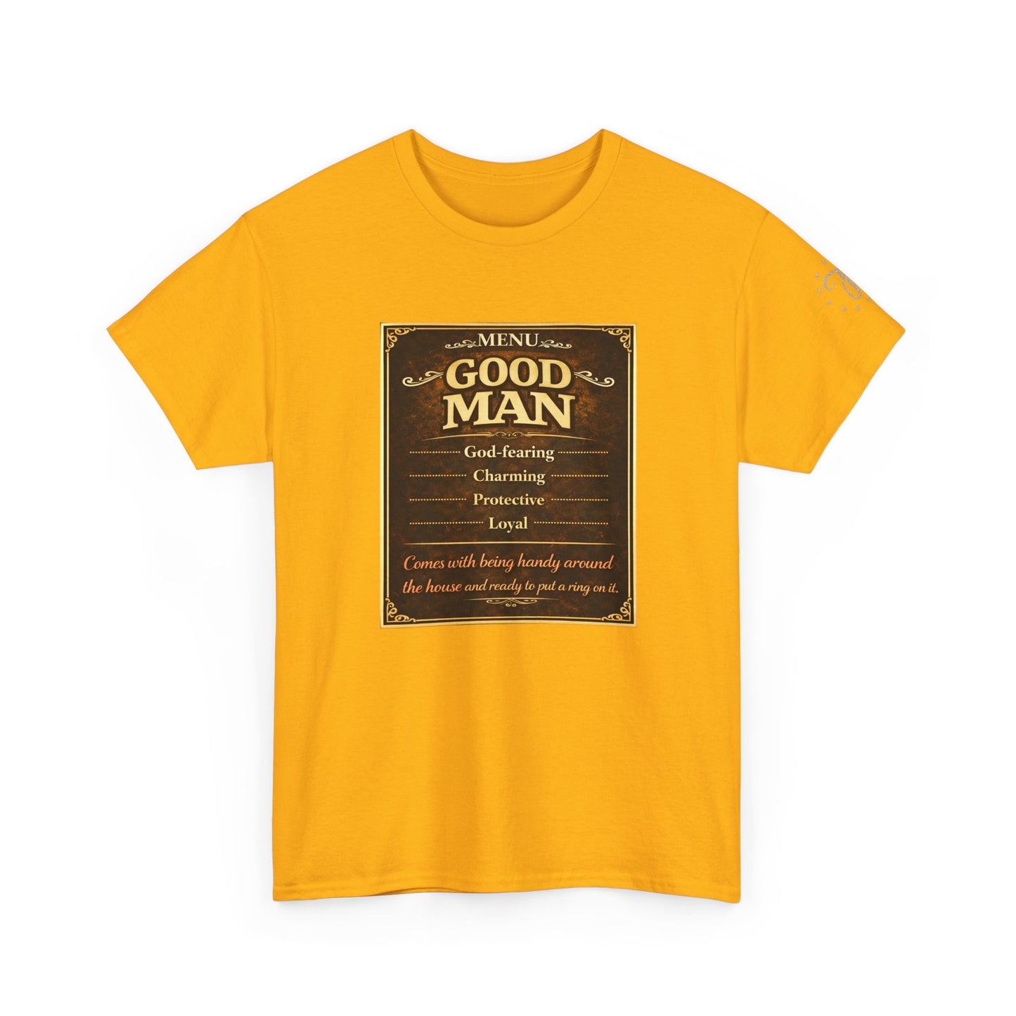T‑Shirt — “Good Man” Vintage Plaque Design | Father’s Day, Dad Gift