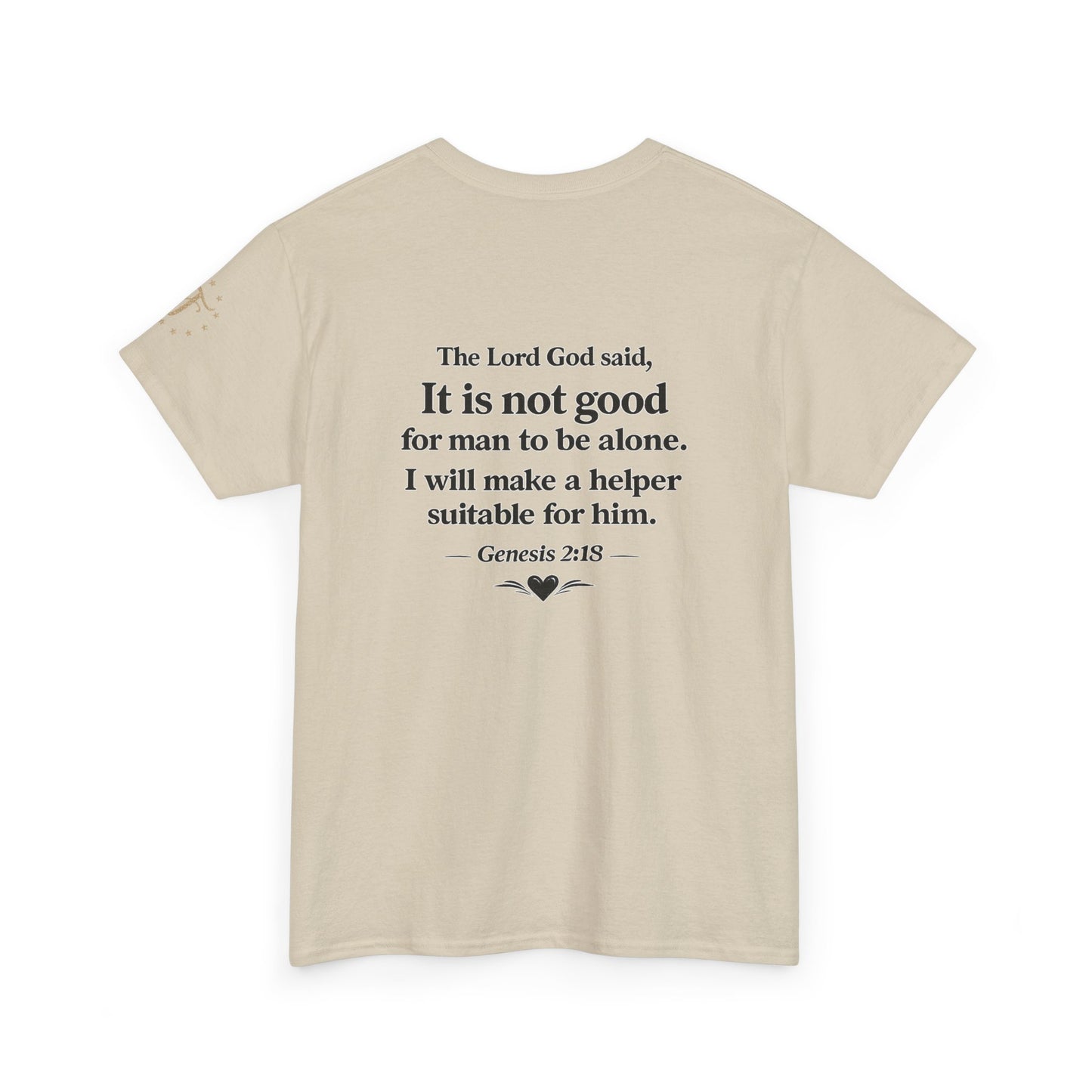 She's My Soulmate T-Shirt — 'It Is Not Good for Man to Be Alone' Genesis 2:18 Christian Tee