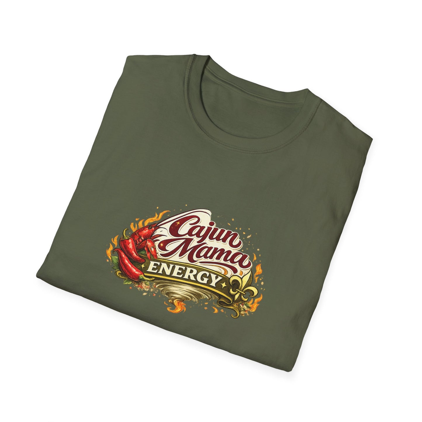 Cajun Mama Energy T-Shirt — Spicy Louisiana Pride Graphic Tee